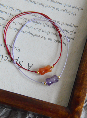 可爱天然小竹节学生手链