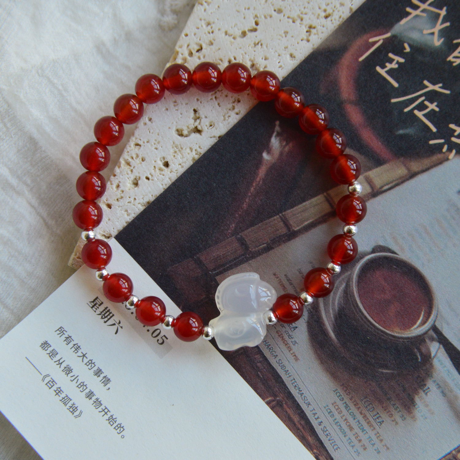 手串版 「幸福加马」天然玛瑙小马红玛瑙纯银925银珠手串新年款,珠宝/钻石/翡翠,手饰,淘宝优惠券,粉丝福利购,淘宝优惠卷