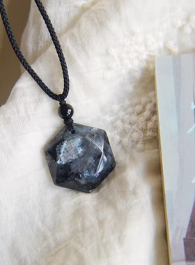 有神秘的银光哦！情侣六芒星项链