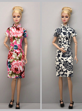 30cm6分瘦娃娃衣服装换装洋娃娃心怡fr超模梦凡娃衣服饰 旗袍