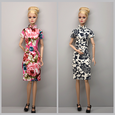 30cm6分瘦娃娃衣服装换装洋娃娃心怡fr超模梦凡娃衣服饰 旗袍