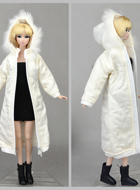 30cm娃娃棉衣服装6分娃外套大衣梦凡心怡可儿fr超模pp 多色羽绒服