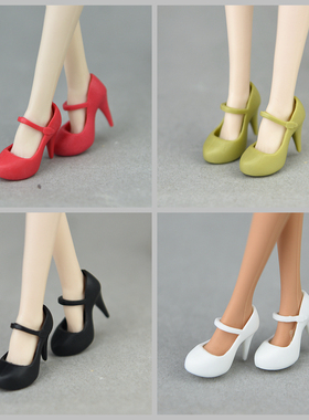 blythe心怡30cm人偶doll关节licca平脚azone梦凡鞋子洋娃娃高跟鞋