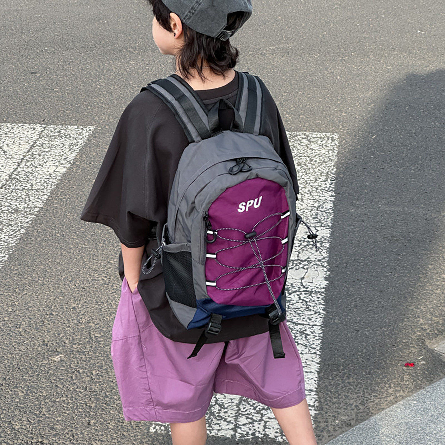 法国Uamtor男童户外背包幼儿园大容量双肩包轻便学生旅行书包潮酷
