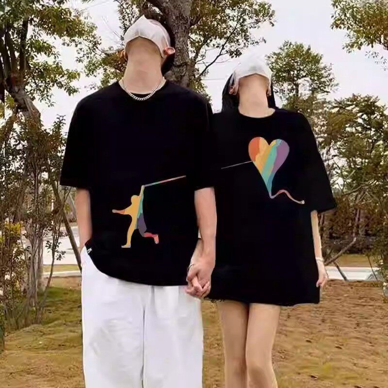 仓树一石不一样情侣装夏季高级感短袖T恤小众设计感潮流超火上衣