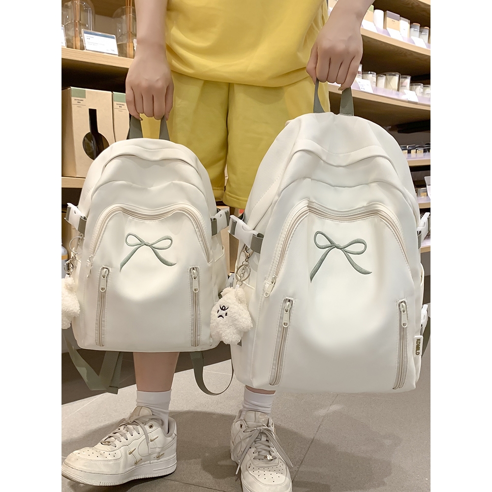 儿童书包女生小学生女童多巴胺初中生女孩蝴蝶结小背包高中双肩包