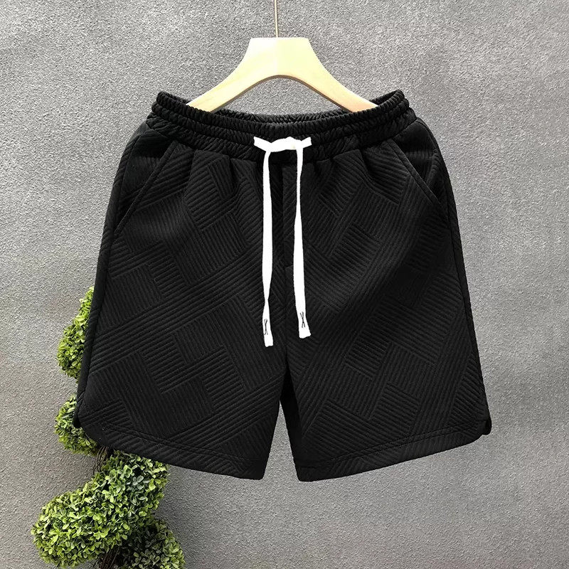 仓树一石潮牌高级感白色短裤男帅气5分裤夏季外穿青少年休闲运动