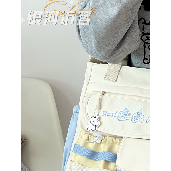 法国学院可爱百搭包包少女休闲单肩斜挎包学生上课补习手提袋