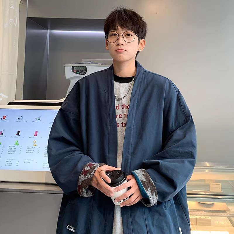 仓树一石新中式设计感两面穿国风道袍藏式外套男款秋冬季潮牌夹克