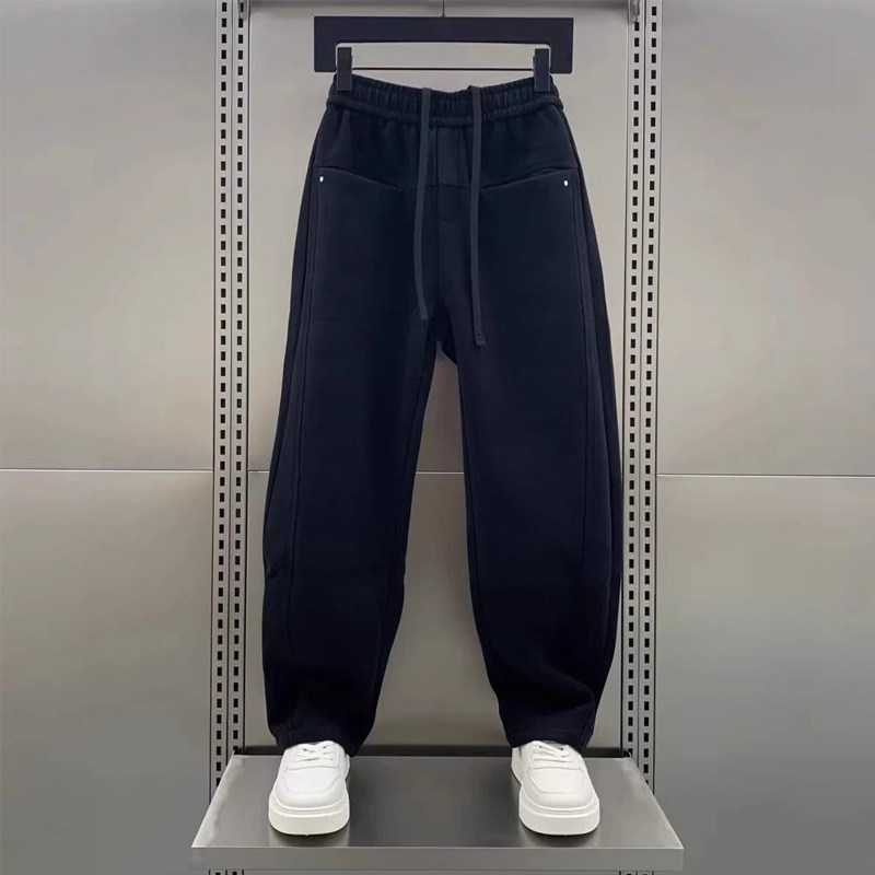 仓树一石美式灰色卫裤男款男士男装潮流新款休闲裤简约休闲裤子