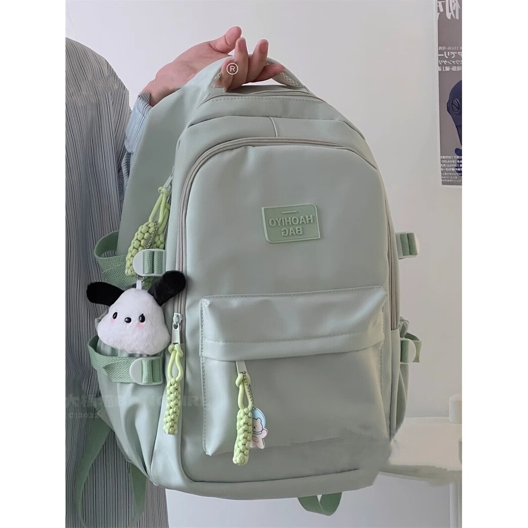 香港ITMUCSK.高中生书包女初中生学院风双肩包大容量简约尼龙背包