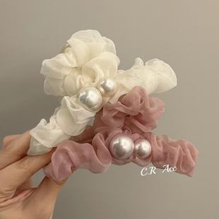 满满的爱~发夹雪纺褶皱发抓头饰高级感后脑勺显发量多盘发鲨鱼夹