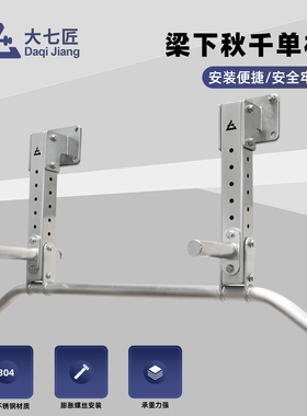 大七不锈钢引体向上吊环单杠家用室内横梁墙上打孔荡秋千健身器材