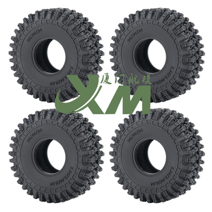 1/18 TRX4M 路虎烈马1寸胎皮轮胎 模型攀爬车64*24MM SCX24 FMS