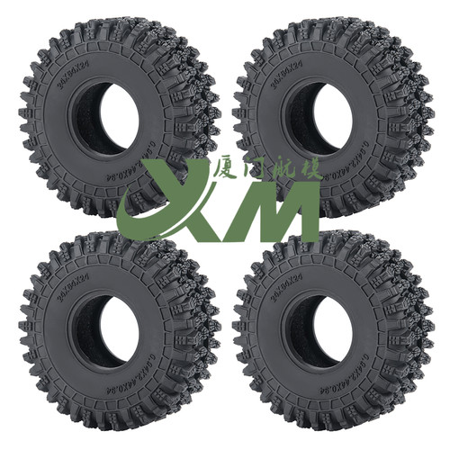1/18 TRX4M 路虎烈马1寸胎皮轮胎 模型攀爬车64*24MM SCX24 FMS