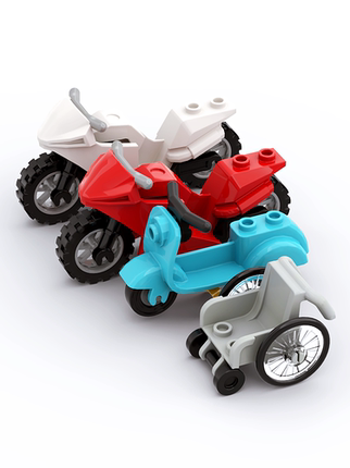 Lego 24312 18895 Motorcycle 50860 36934 Racing Wheelchair Little Sheep Mountain Bike