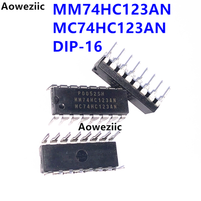 MM74HC123AN DIP-16 MC74HC123AN 直插 单稳态多谐振荡器进口原装