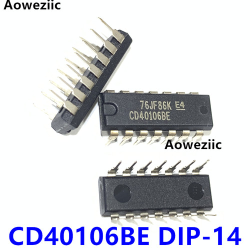CD40106BE DIP-14 直插 CD40106 CMOS 六路施密特触发器 进口原装