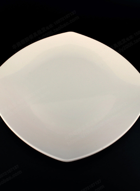丰美A5料纯白色密胺餐具 仿瓷盘子方形菜盘 12寸小吃碟盖饭盘P533