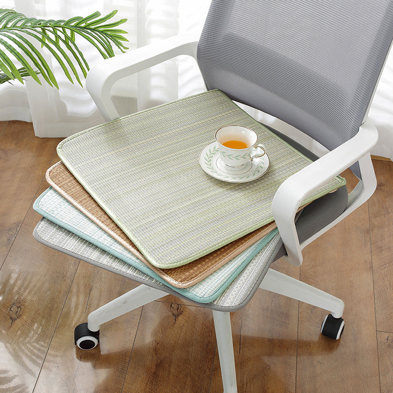 久坐凉席竹席椅子垫冰凉艾草夏季夏天屁垫透气凉垫办公室凳子椅垫