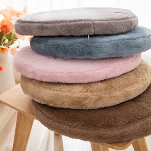 秋冬款毛绒坐垫办公家用可固定凳子垫子宿舍椅垫防滑抗寒屁股垫子