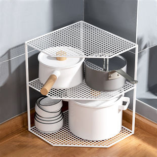 厨房90度转角置物架2025新款墙角台面角落三角区调味料品架子收纳