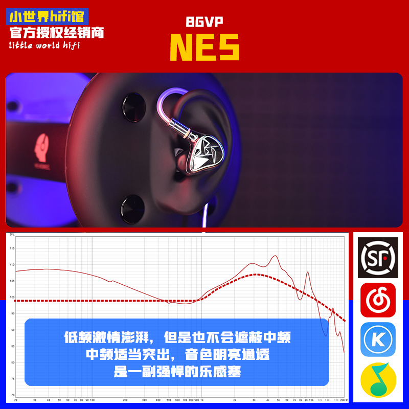 BGVP NE5 Ti hifi高解析流行女毒入耳MMCX可换线耳机