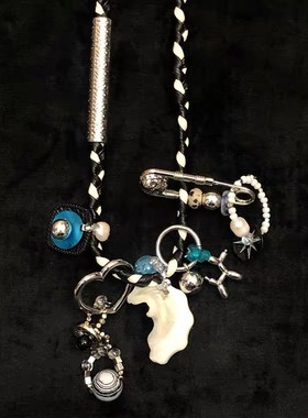 吠琴师原创设计小众重工编织贝母多用朋克百搭项链毛衣链