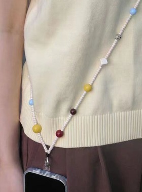 Tomatoes |原创自制彩豆简约斜挎手机链单肩撞色简约时尚配饰