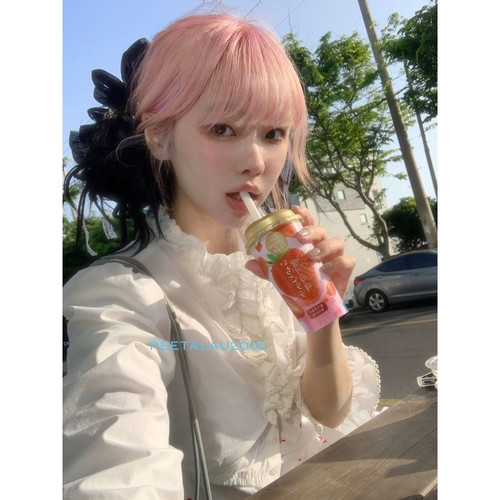 PEETALAU2000 原创 花边蕾丝欧根纱不规则抓夹温柔发饰 两色入