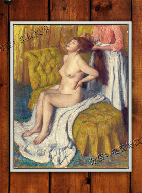 梳理头发的女人 德加 世界名画《Woman Having Her Hair Combed》