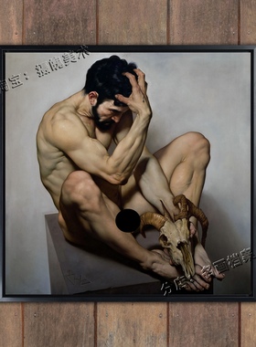 阴郁之火1 CUPO-FUOCO 男性裸体艺术画 人体健美现代肌肉形体挂画