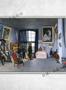 巴齐耶的工作室 Rue de la Condamine Frederic Bazille 艺术挂画