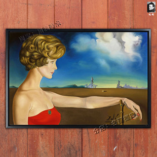 Woman 金发女郎达利油画西女 Landscape 女人 风景中 Young