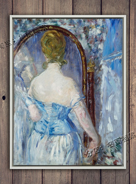 镜前 Before the Mirror 马奈西方淑女装饰油画Impressionism印象