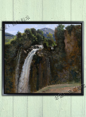 特尔尼瀑布 Waterfall at Terni 卡米耶柯罗 Camille Corot装饰画