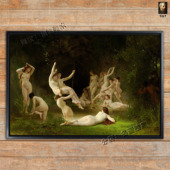 名画油画人物古典中世纪希腊神话女神罗马 Nymphaeum 睡莲宫 The