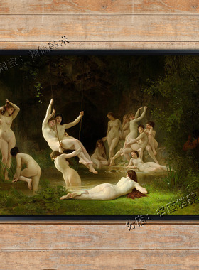 睡莲宫 The Nymphaeum 名画油画人物古典中世纪希腊神话女神罗马