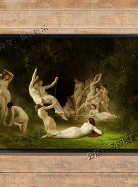 睡莲宫 The Nymphaeum 名画油画人物古典中世纪希腊神话女神罗马
