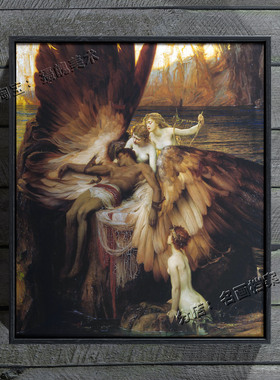 哀悼伊卡洛斯 lament for icarus Herbert James Draper 油画挂画