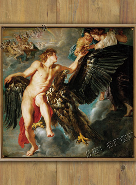 盖尼米得被劫持 The Abduction of Ganymede 希腊神话装饰挂油画