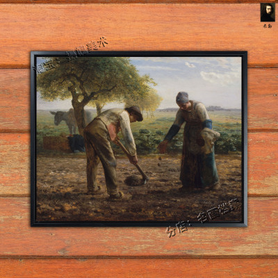种植马铃薯 Potato Planters 米勒 法国乡村农趣 巴比松装饰挂画