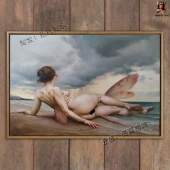 roberto segni ferri 饰挂画世界名画 全裸艺术女美人鱼装 迹象