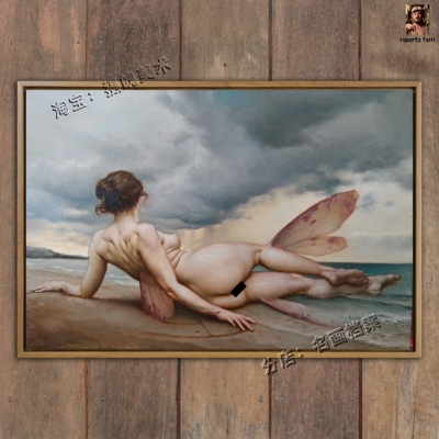 迹象 roberto ferri 全裸艺术女美人鱼装饰挂画世界名画《segni》