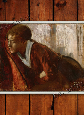 愁思 Melancholy 德加 Realism 油画degas 咖啡馆人物装饰画 复古