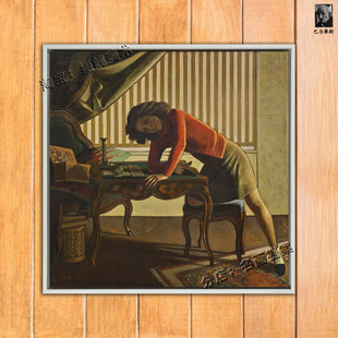 当代艺术名画高仿复刻高清画印刷巴尔蒂斯 Balthus 耐心 Patience