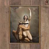 挂画油画 ECATE 神话人物艺术装 世界名画 饰画裸女 希腊女神