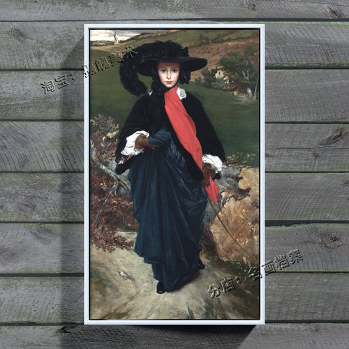 沙托莉小姐 Miss May Sartoris 西方美女画 装饰画 莱顿 唯美油画