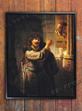 锡姆森威胁他的岳父 Simson threatened his father in law油挂画