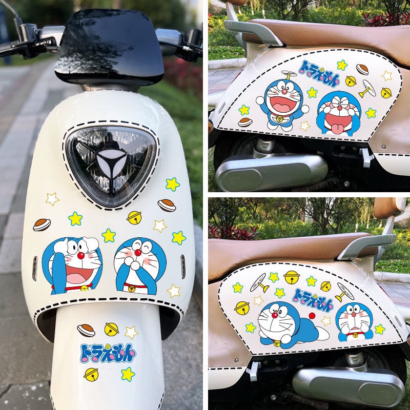 划痕遮挡卡通电动车可爱车身贴纸